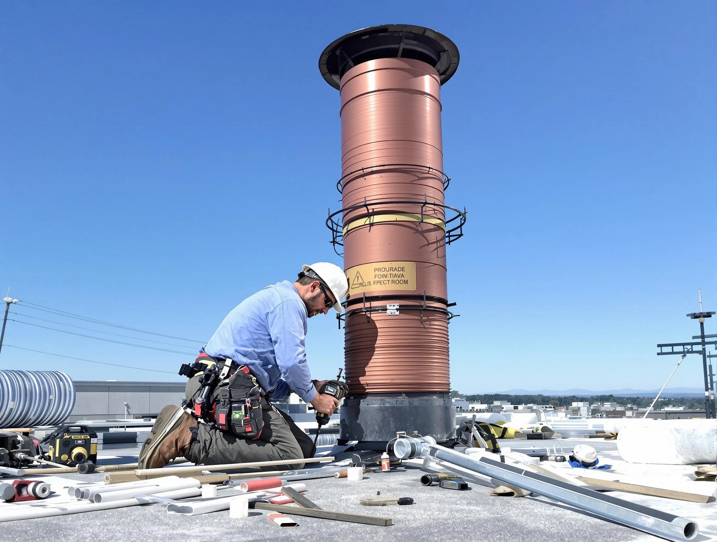 Installed chimney liner by Paramus Chimney Sweep in Paramus, NJ