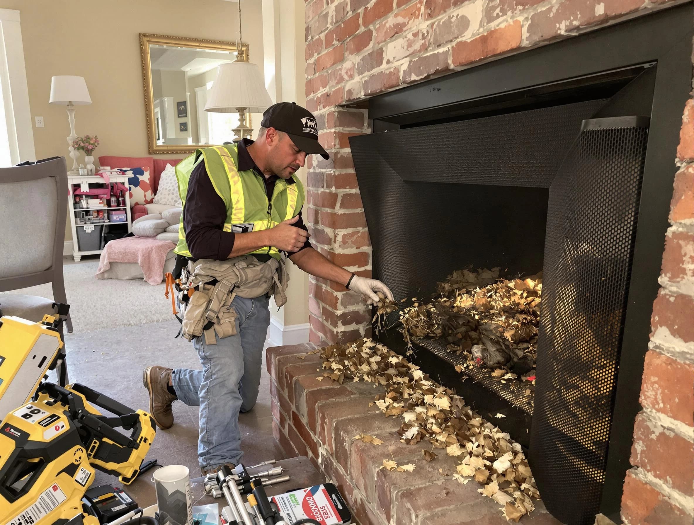 Safe screening installation by Paramus Chimney Sweep in Paramus, NJ