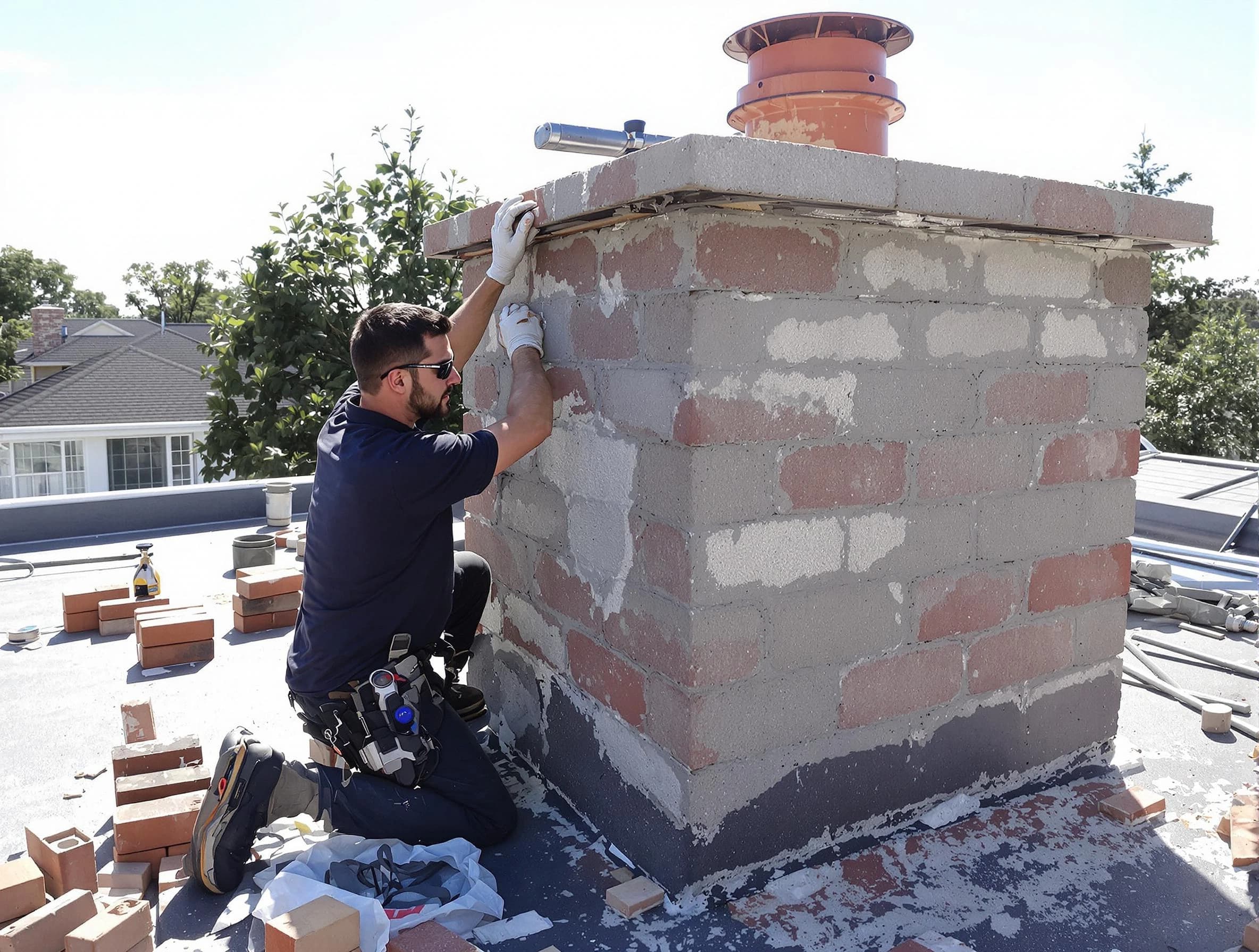 Advanced chimney repair process by Paramus Chimney Sweep in Paramus, NJ