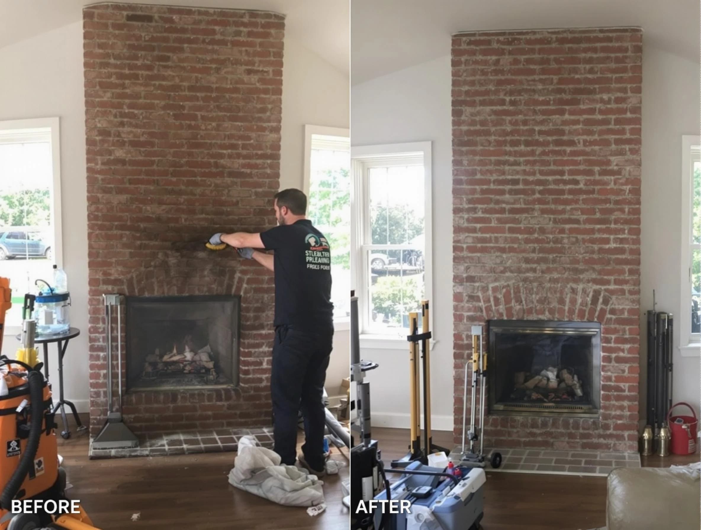 Finished chimney sweeping service by Paramus Chimney Sweep in Paramus, NJ