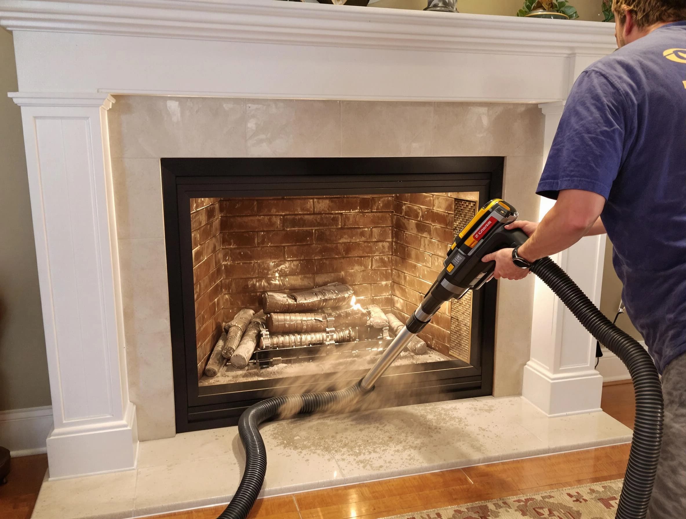 Fireplace cleaning performed by Paramus Chimney Sweep in Paramus, NJ