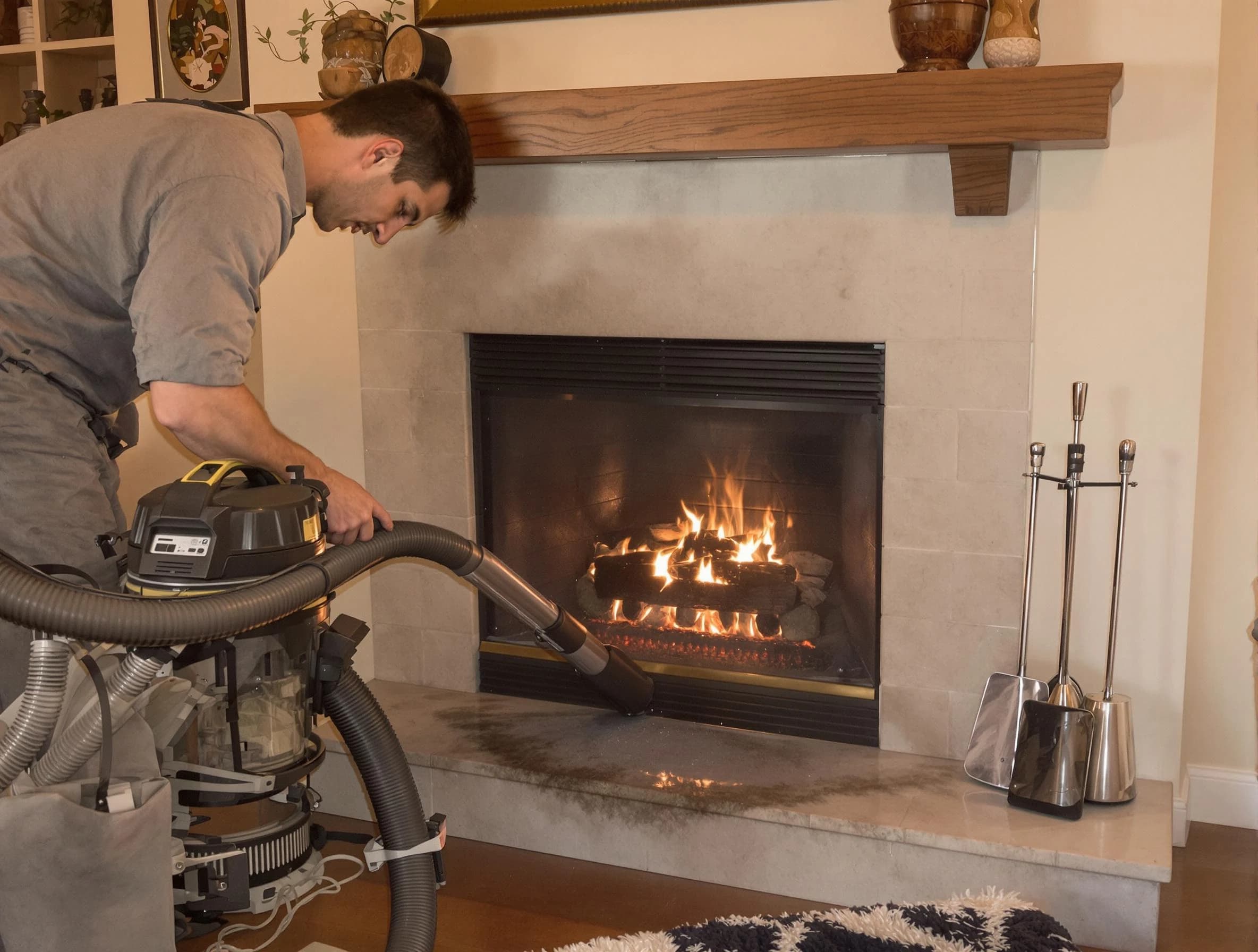 Routine fireplace upkeep by Paramus Chimney Sweep in Paramus, NJ
