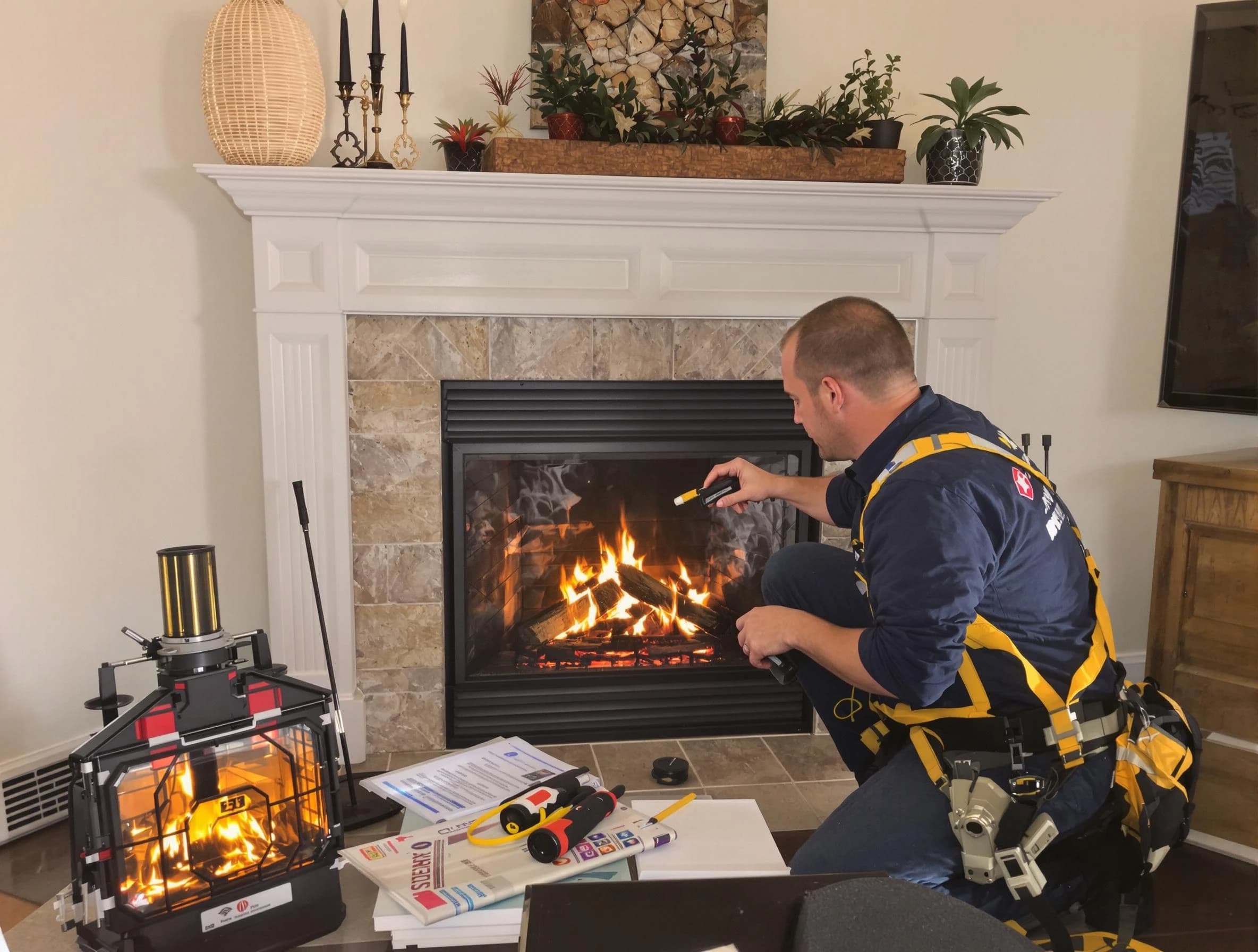 Safety-focused fireplace inspection by Paramus Chimney Sweep in Paramus, NJ