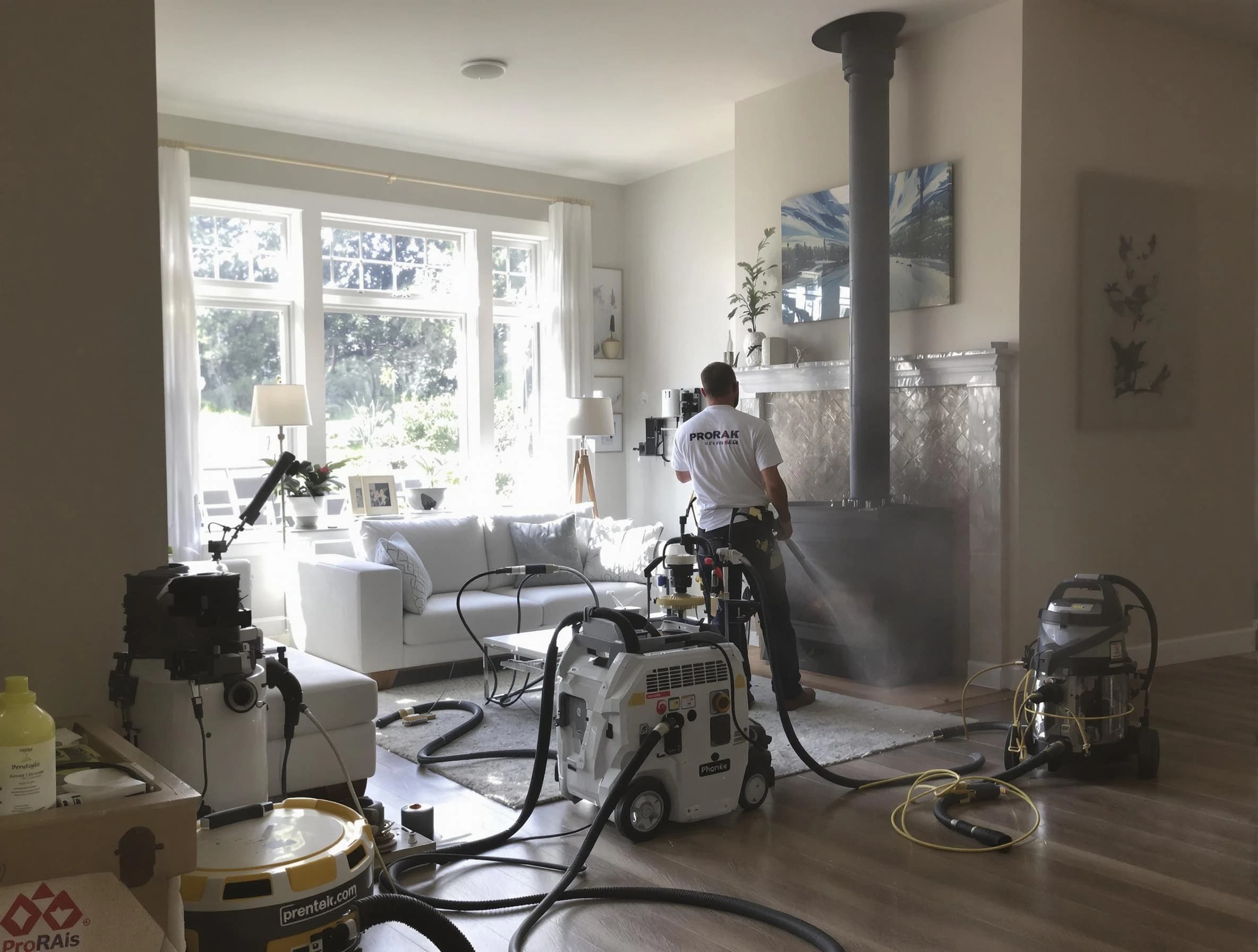 Soot removal service by Paramus Chimney Sweep for a fireplace in Paramus, NJ