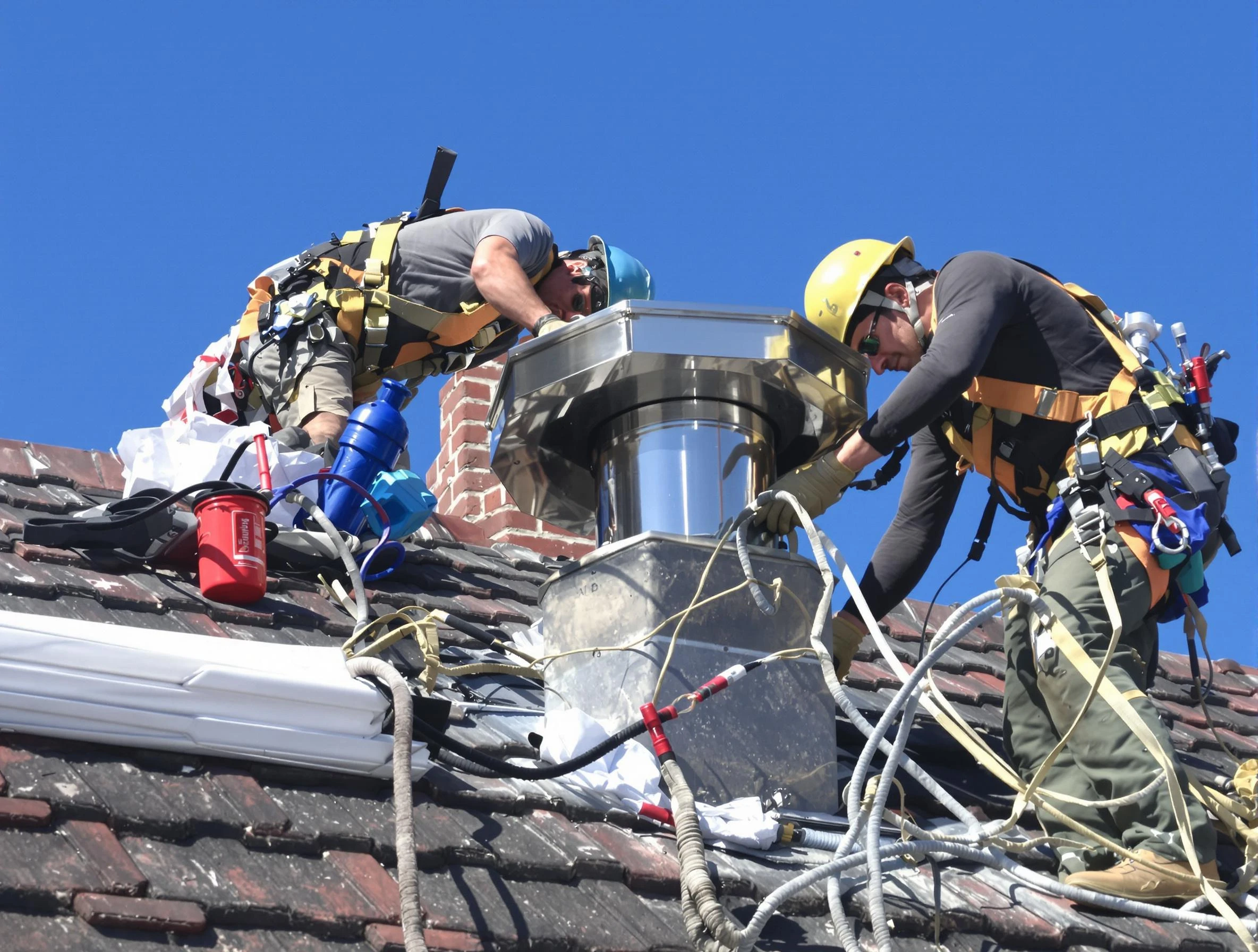 Protective chimney cap installed by Paramus Chimney Sweep in Paramus, NJ